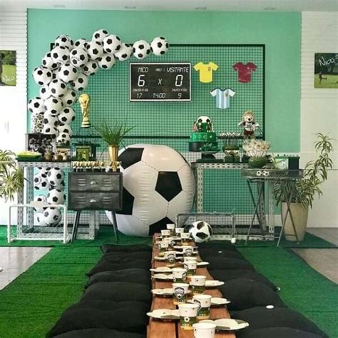 Decoração Para Festa Futebol - Festa Tema Futebol: +82 Ideias Para Marcar um Golaço na Decoração