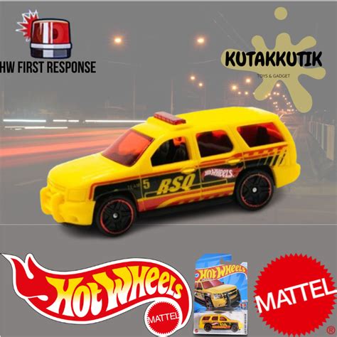 Jual Hot Wheels Mobil Suv Polisi Chevy Tahoe Rsq Team Kuning Lot C Hw First Response