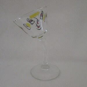Vintage Gay Fad Beau Brummel Tipsy Martini Glass Novelty Barware Cocktail Glass Etsy