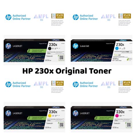 HP 230X Black HP 230X Cyan HP 230X Yellow HP 230X Magenta