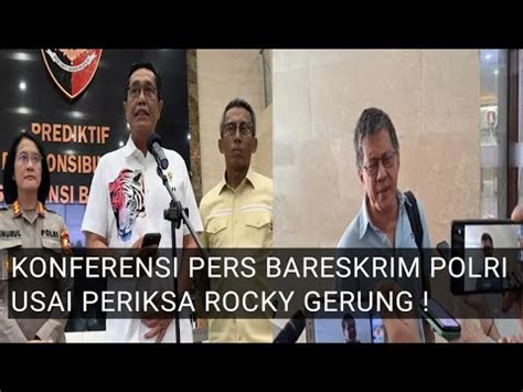 Rocky Gerung Datangi Panggilan Bareskrim Polri Begini Penjelasan