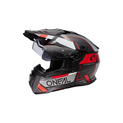 Oneal D SRS Square Helmet Black Gray Red