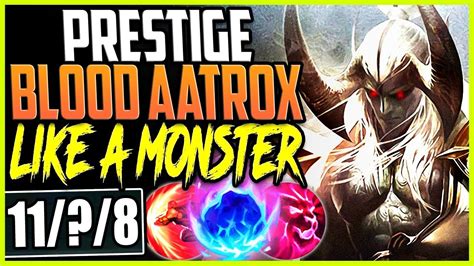 PRESTIGE BLOOD MOON AATROX WTF LOOKS LIKE A MONSTER LoL TOP Aatrox