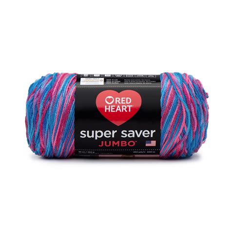 Red Heart Super Saver Jumbo 4 Medium Acrylic Yarn Bonbon 10oz 283g 482 Yards