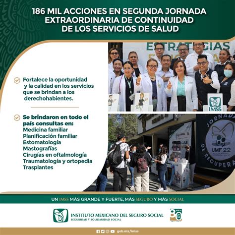 IMSS On Twitter Realiza IMSS 186 Mil Acciones En Segunda Jornada