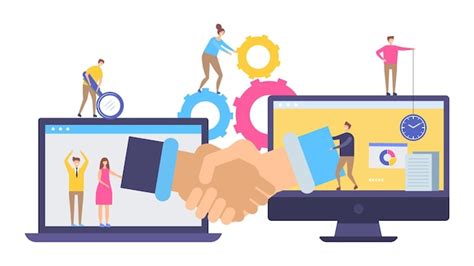 Aperto De M O De Neg Cios Trabalho Em Equipe De Colabora O Virtual E
