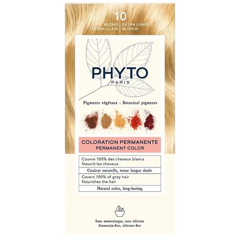 Phyto Permanent Hair Color Kit 1 Τεμάχιο 10 Κατάξανθο Πλατινέ