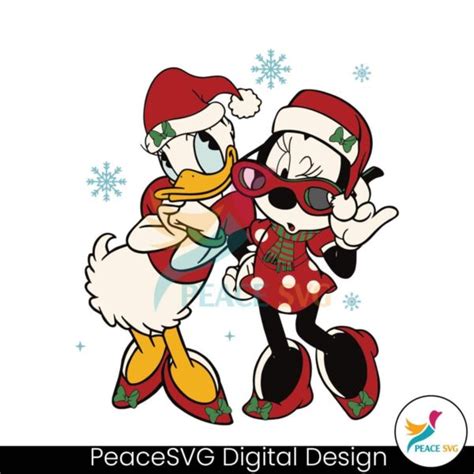 Minnie And Daisy Christmas SVG » PeaceSVG