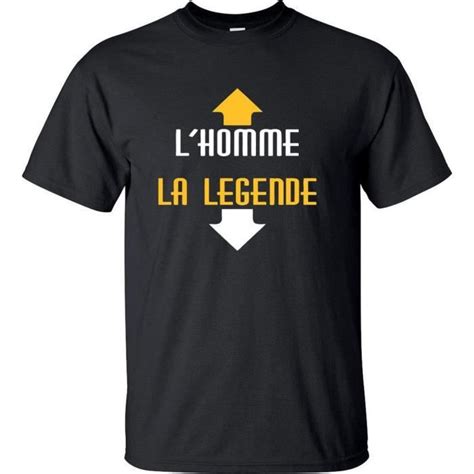 T Shirt Personnalisé Originaux Drôle Lhomme La Legende Noir Achat