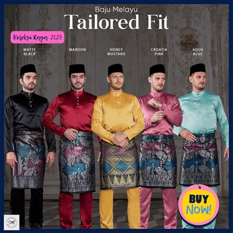 Luvla X Hombre Baju Melayu Tailored Fit Teluk Belanga Raya