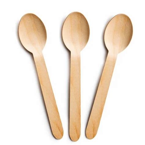 Vasudha Natural Brown Disposable Wooden Spoon For Event And Party