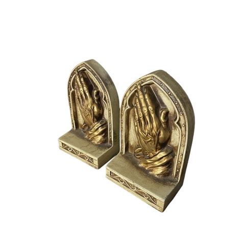 Accents Praying Hands Bookends Ceramic Warner Press Co 1963 Japan