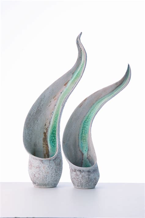 Ceramic Flowing Forms Sculpture – Created