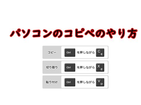 パソコンのコピペのやり方（コピー、貼付、切取りの方法） - 自己研鑽のヒント