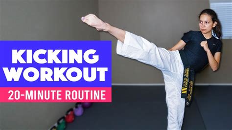 20-min Kicking Combination At-Home Workout | Taekwondo Follow-Along ...