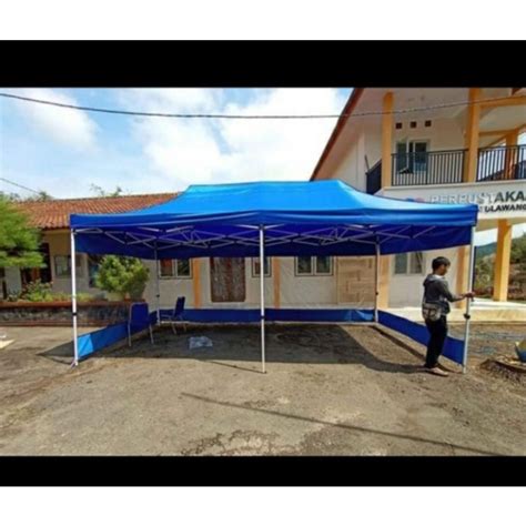 Jual Tenda Lipat Premium Ukuran 3x6 Sudah Termasuk Dinding Bahan Atap