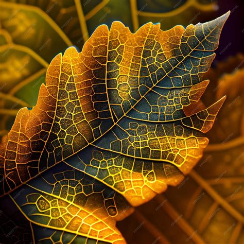 Premium Photo Leaf Texture Surface Leaves Veins Macro Photography