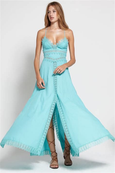 Long Dress In Turquoise Pink Black And White Em 2019 Vestidos