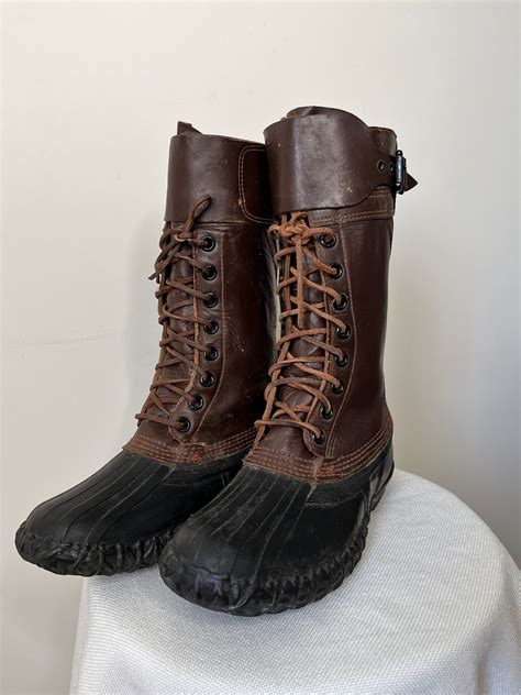 1940s 50s Canadian Military Leather Duck Bill Boots In Excellent Condition For Age Broad Arrow