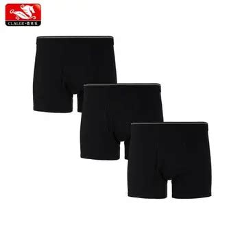 High Quality Sexy Gay Boxer Fornt Split Black Plain Manufacturer Korea Men Underwear In China