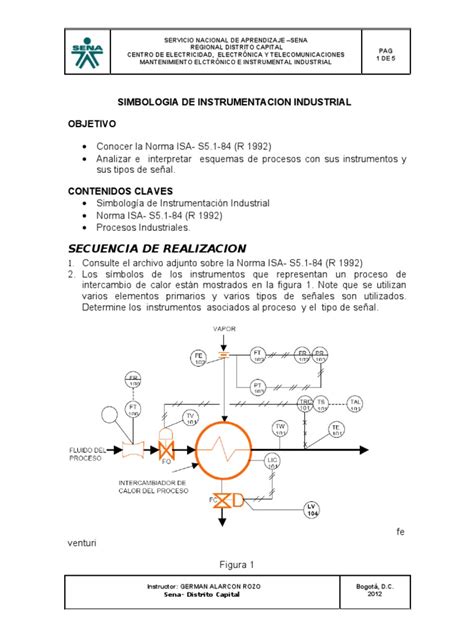 Simbología E Interpretación De Diagramas De Instrumentación Industrial