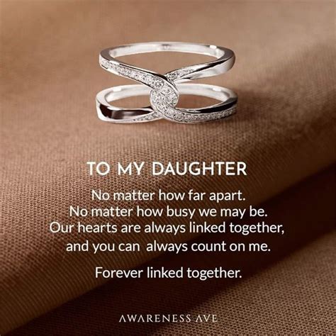 To My Daughter Ringmother Daugher Forever Linked Together Etsy In