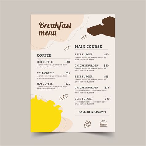 Breakfast Menu Design Templates