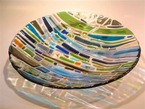 Slumped Fused Glass Plate Made At The Schack By Cathy Kindler During Stacey Kings Fused Glass