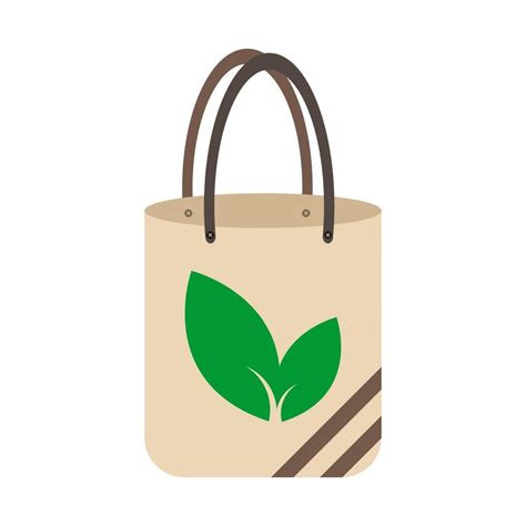 Ecology Concept Eco Friendly Fabric Bag Ideas Vector Illustration