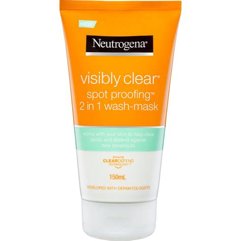 Neutrogena Visibly Clear Spot Proofing 2 In 1 Wash Mask 150ml Big W