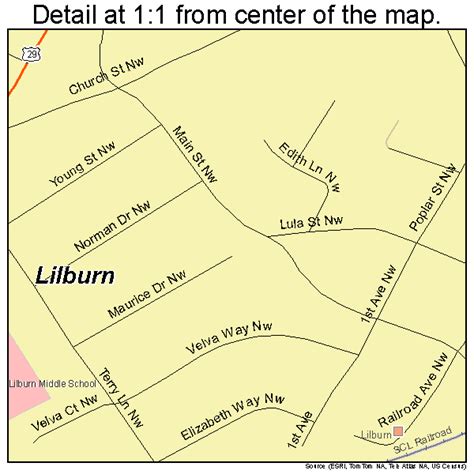 Lilburn Georgia Street Map 1346356