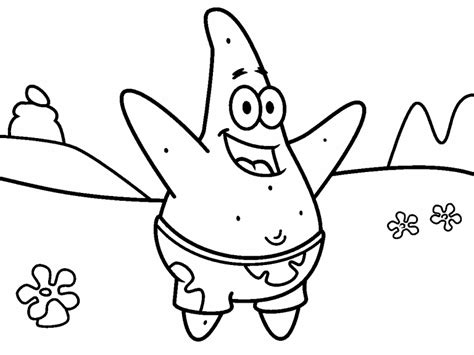 Patrick Star Coloring Page Coloring Pages 4 U