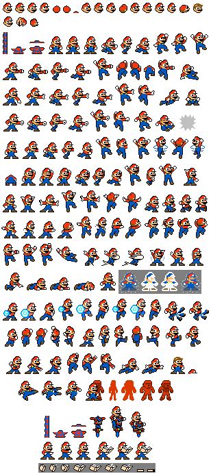 Mario 8 Bit Sprites By Kaithehedgefox10 On Deviantart