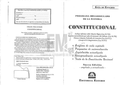 Gu A De Estudio Derecho Constitucional Studocu