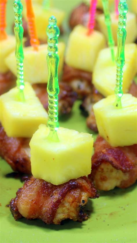 52 Ways To Cook Bacon Wrapped Chicken Mini Kabobs Appetizers