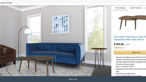 Amazon Showroom lets you customize furniture in a virtual living room ...