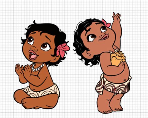 Baby Moana Svg Cute Moana Svg Hei Hei Pua For Cricut Digital