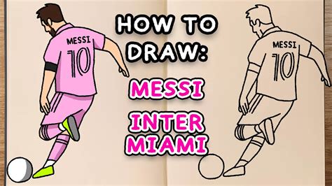 How To Draw And Colour INTER MIAMI MESSI Step By Step Drawing