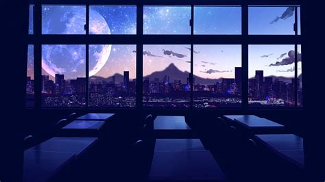 Anime Landscape Wallpaper Night Hd