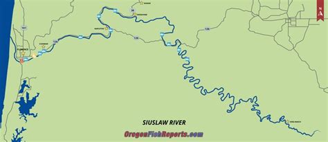 Siuslaw River - Fish Reports & Map