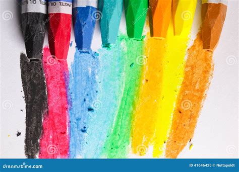 Oil Pastel Crayons Stock Image Image Of Drawing Color 41646425