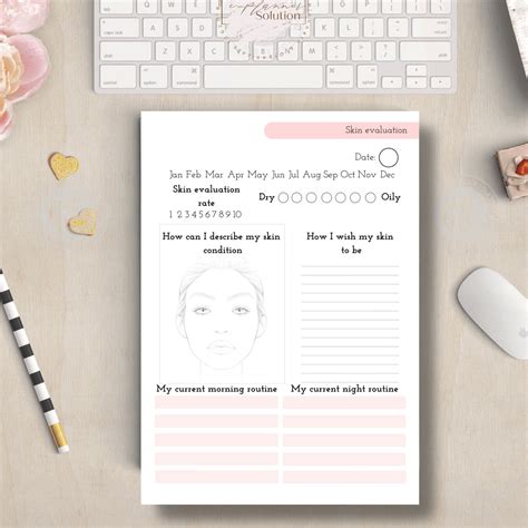 Beauty Planner Printable Skin Care Planner Beauty Routine Etsy