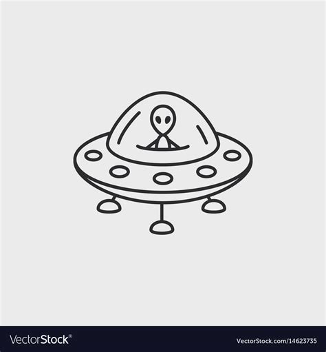 Ufo alien Royalty Free Vector Image - VectorStock