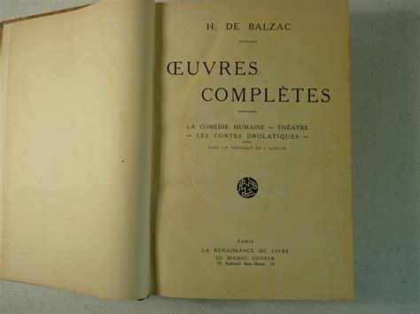 Honoré de Balzac Oeuvres complétes en 3 volumes La Boutique