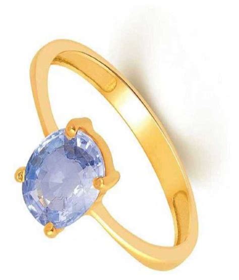 7 25 Carat Blue Sapphire Gold Plated Ring For Men Women Neelam Ring