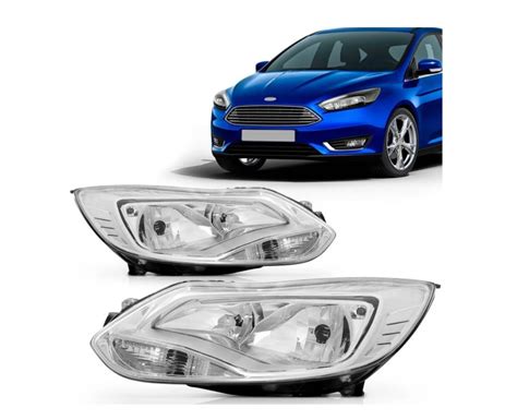 Farol Ford Focus 2013 2014 2015 Mascara Cromada