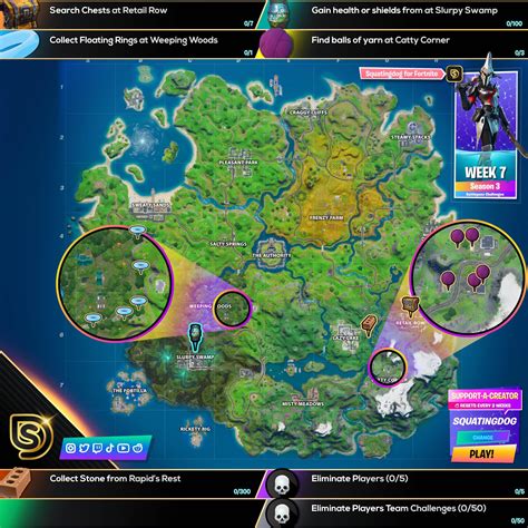 Fortnite Chapter 2 Season 3 Week 7 Challenges Cheat Sheet