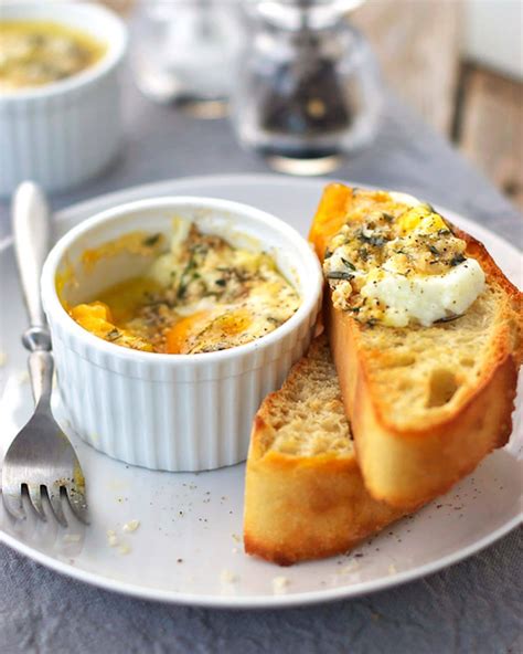 Parmesan Baked Eggs Recipe Pinch Of Yum