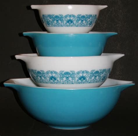 Vintage Pyrex Horizon Blue Mixing Bowls Horizon Blue Pyrex Nesting