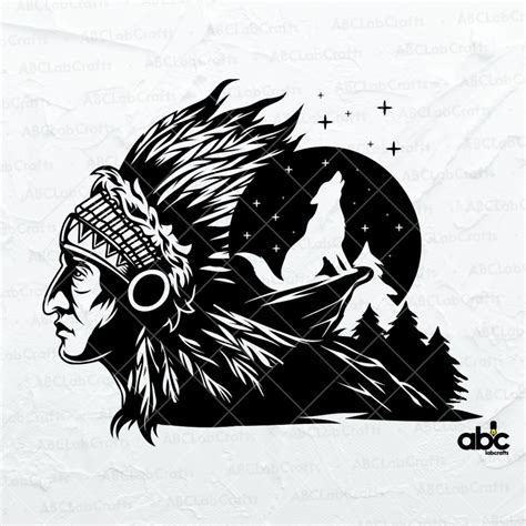 American Indian Svg File Indian Headdress Svg Native American Indian